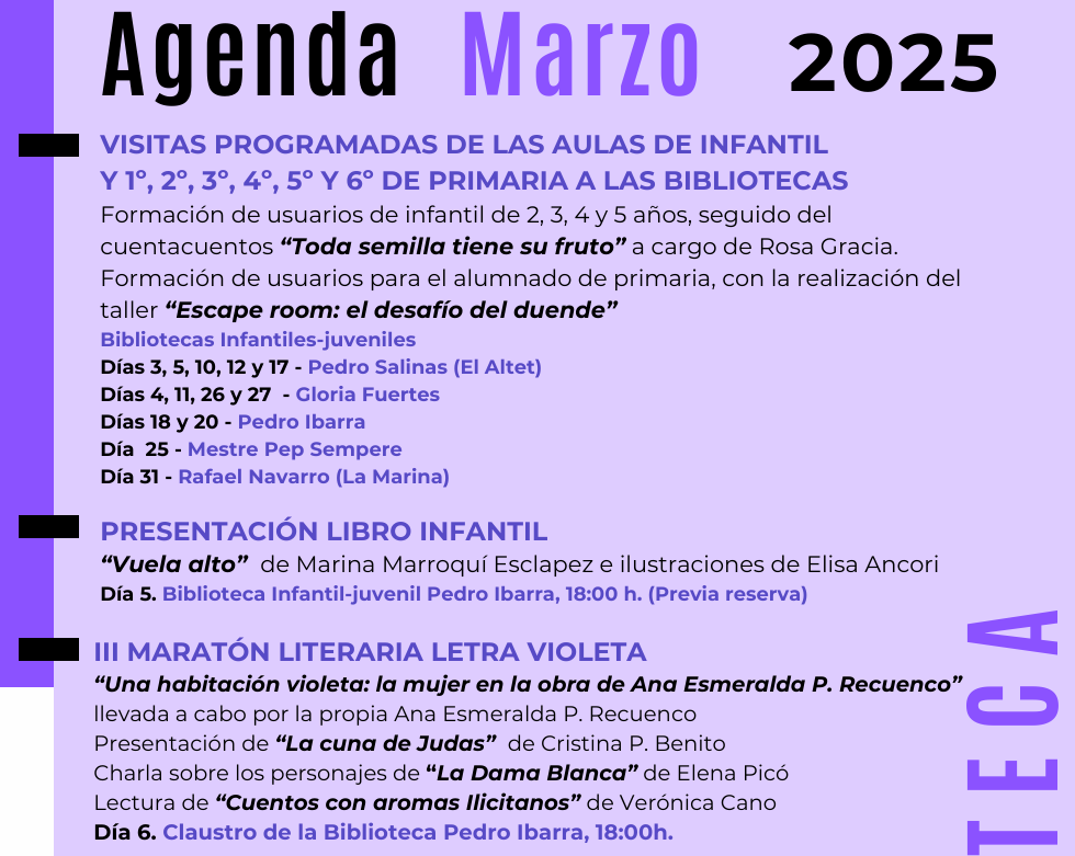 agenda marzo 2025