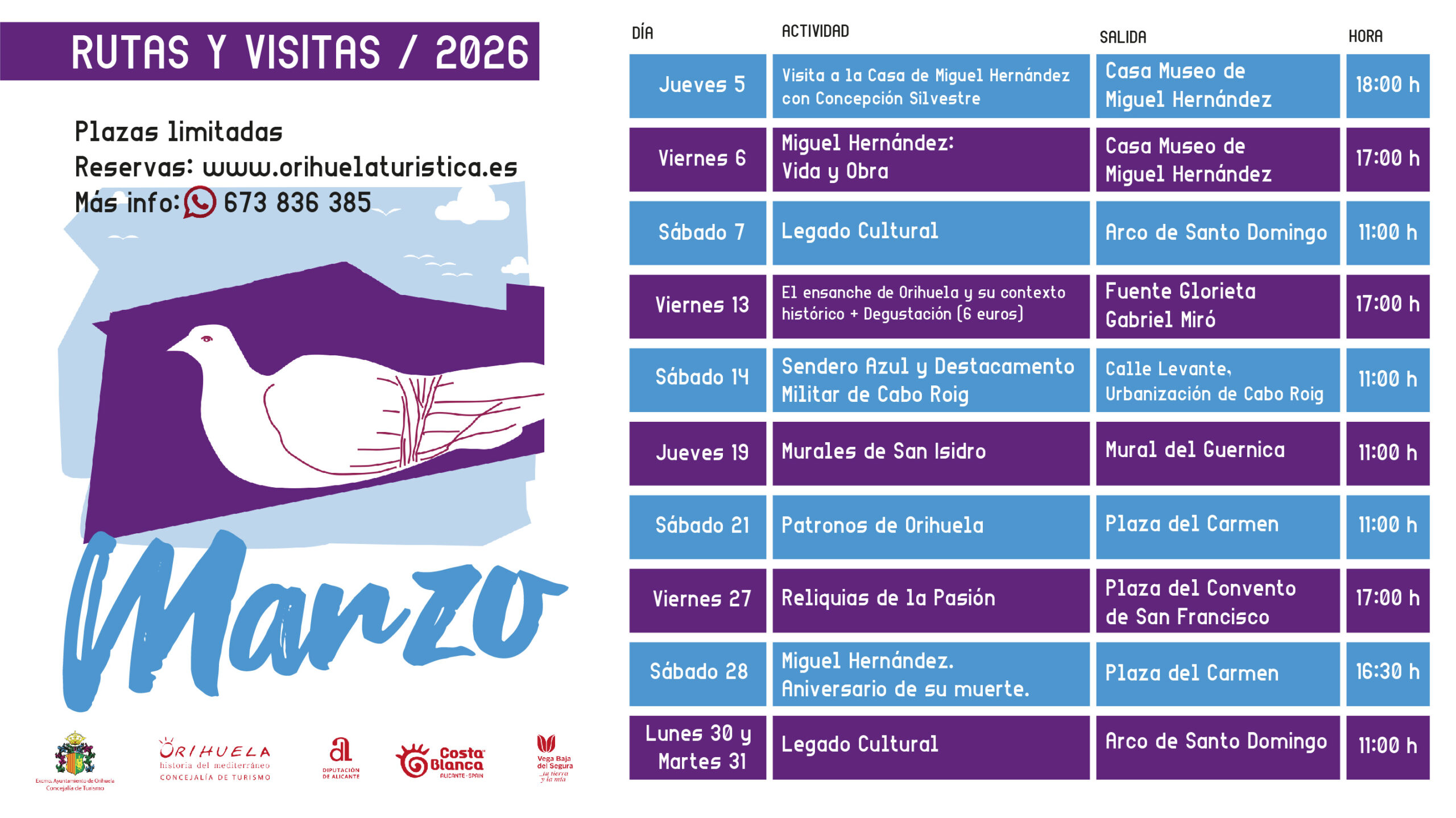 rutas marzo horizontal